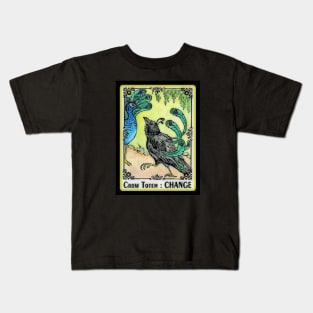 CHANGE Crow Totem Animal Spirit Guide Kids T-Shirt